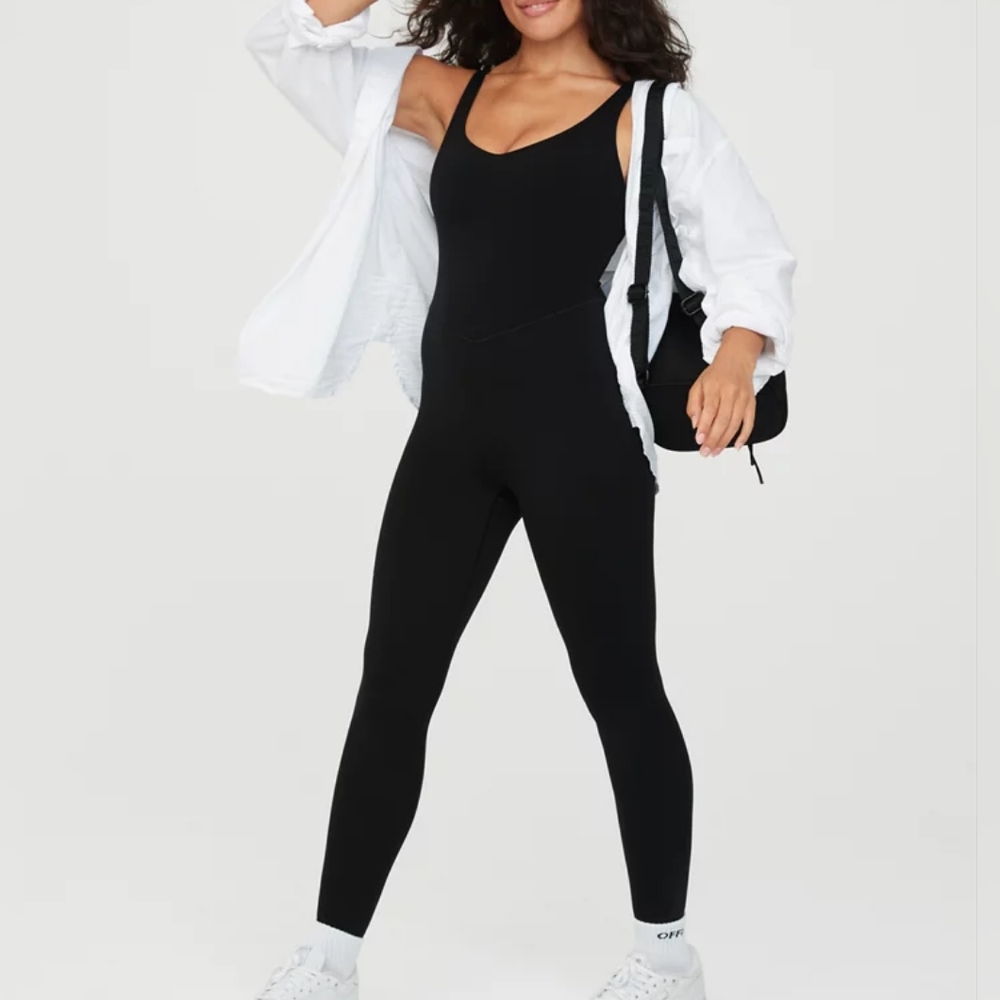 Offline By Aerie Real Me Low Key Legging Jumpsuit - Size Large